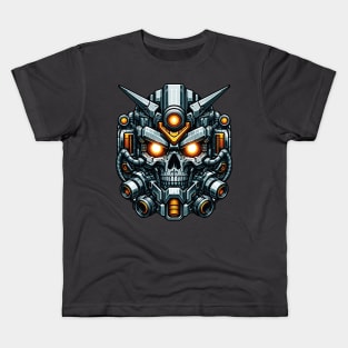 Biomech Skull S01 D81 Kids T-Shirt